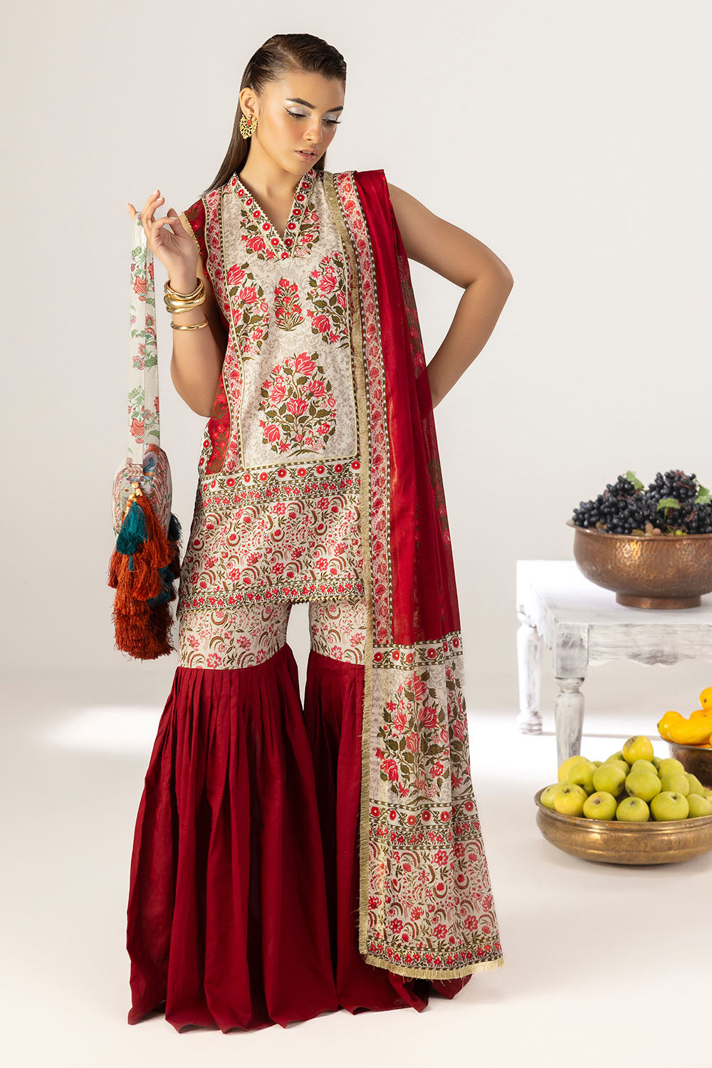 3 Piece Printed Lawn Suit with Dupatta