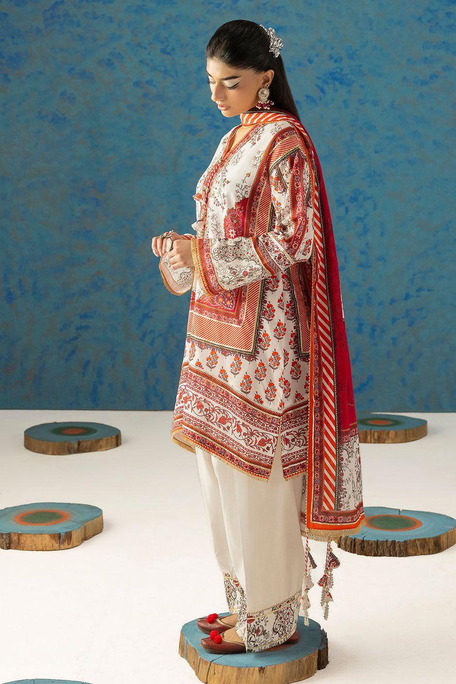 3 Piece Printed Lawn Suit with Dupatta