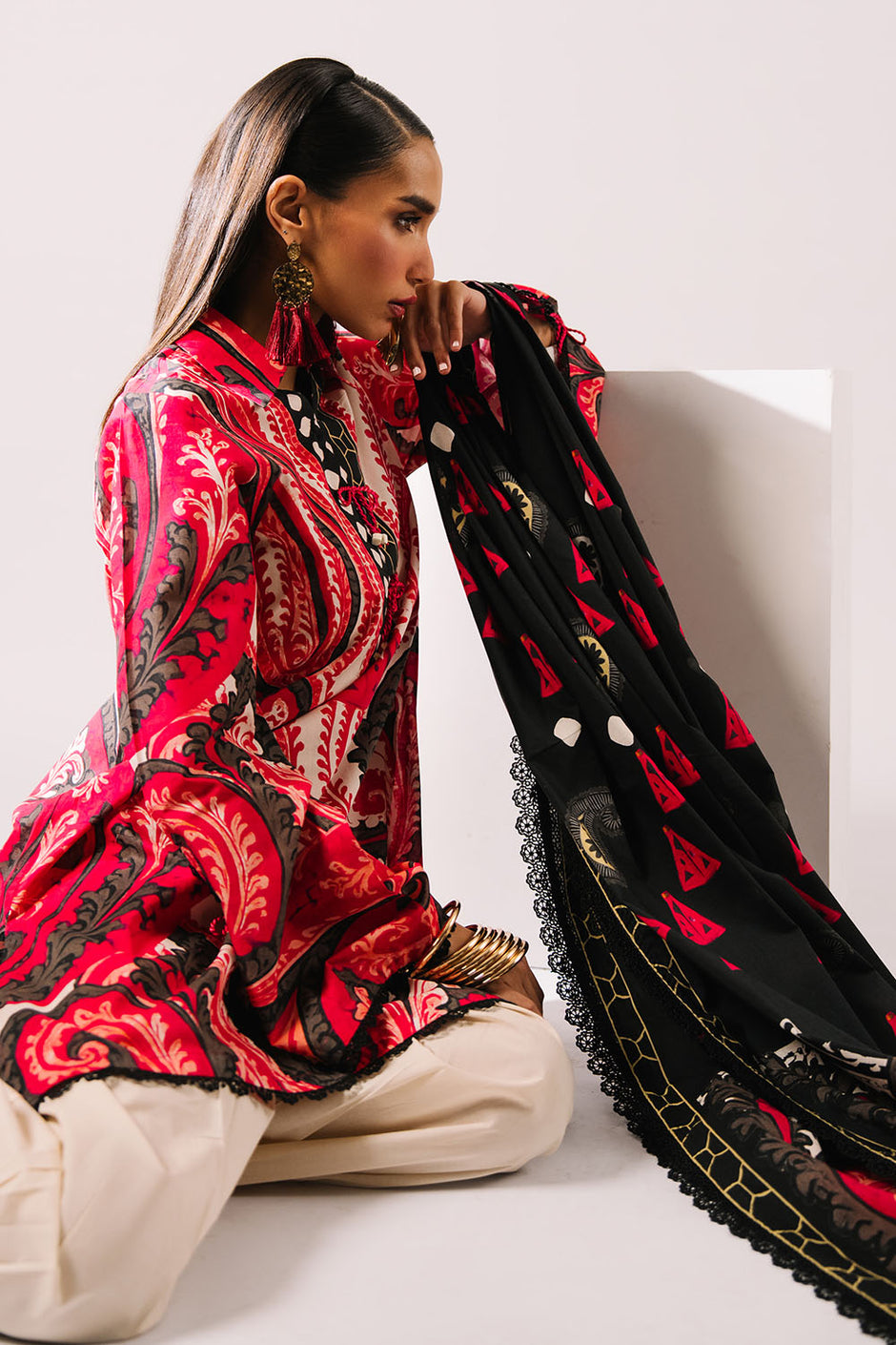 3 Piece Printed Lawn Suit with Dupatta