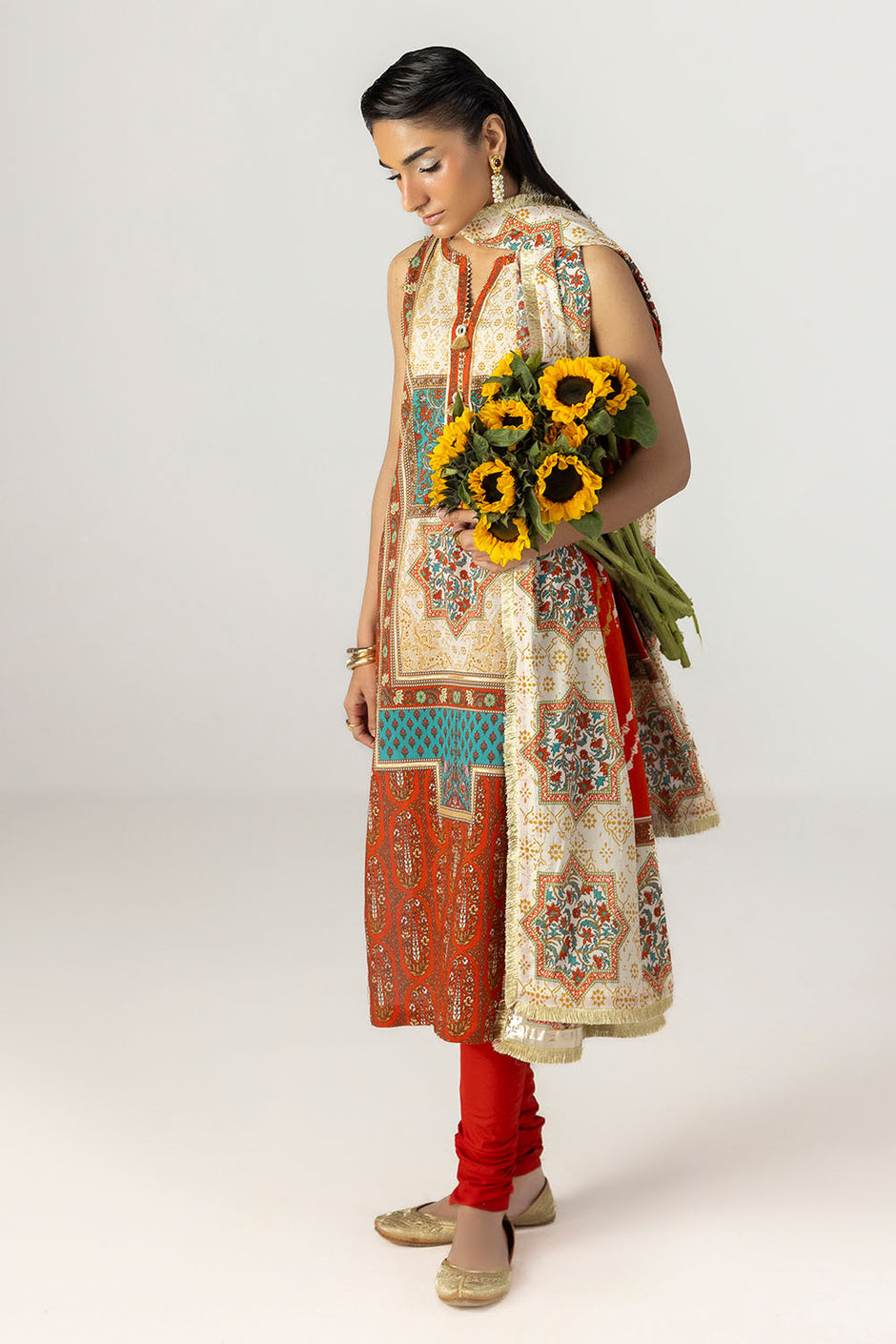 3 Piece Printed Lawn Suit with Printed Lawn Dupatta
