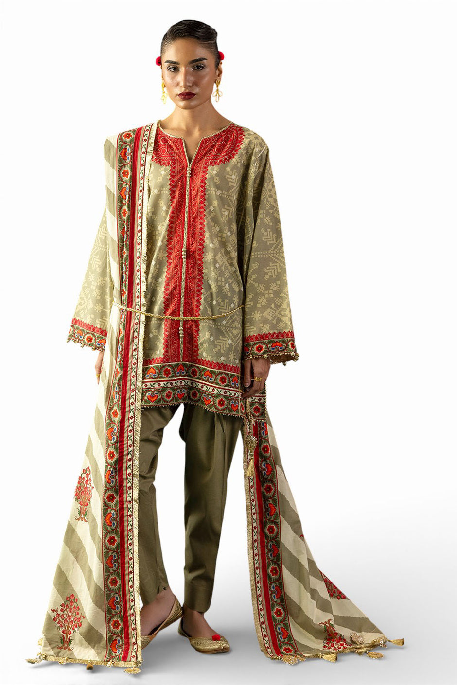 3 Piece Printed Lawn Suit with Dupatta