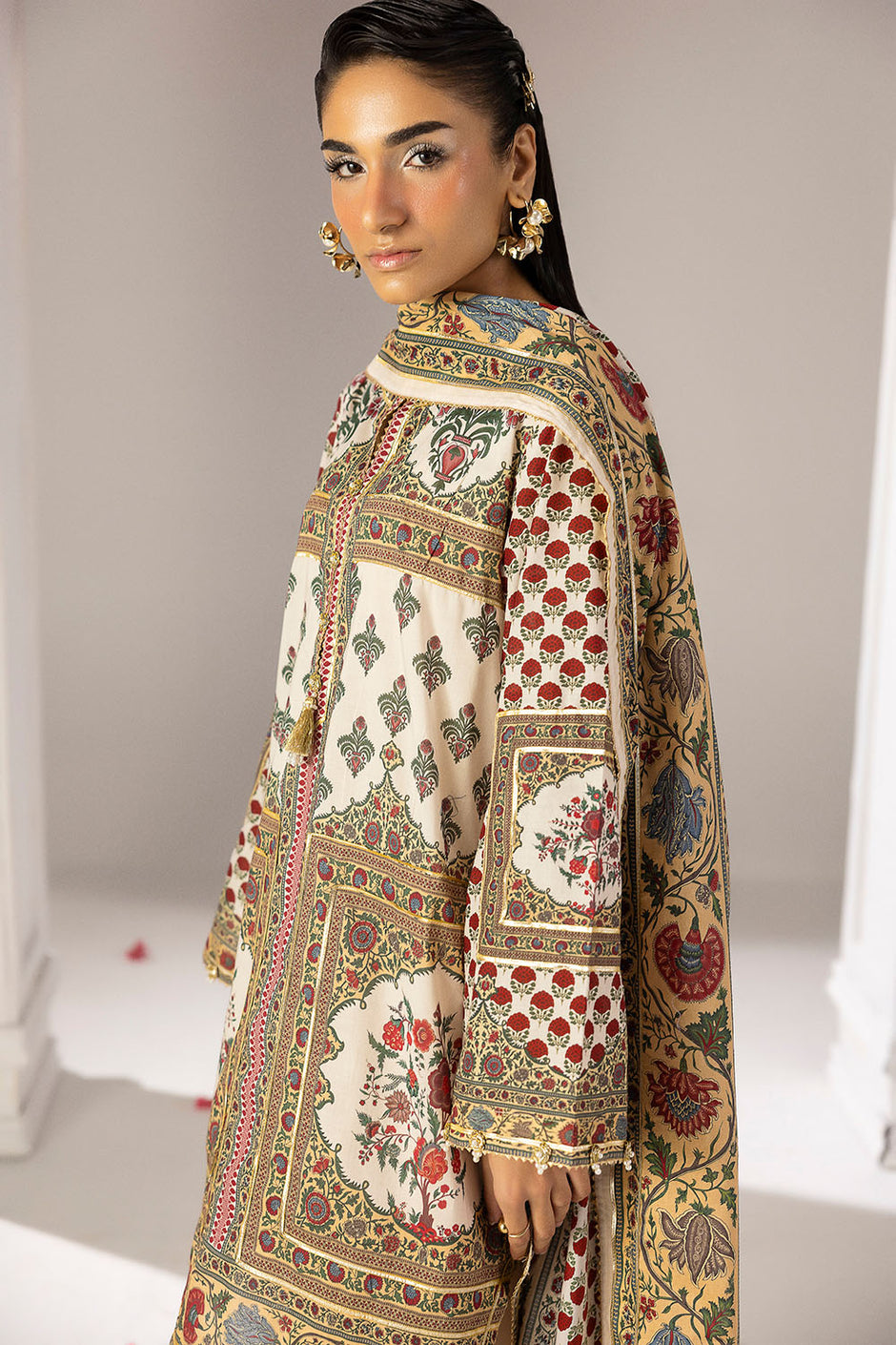 3 Piece Printed Lawn Suit with Dupatta