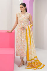 3 Piece Printed Lawn Suit and Dyed Trouser  CL-62291 A