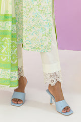 3 Piece Printed Lawn Suit and Dyed Trouser  CL-62291 B