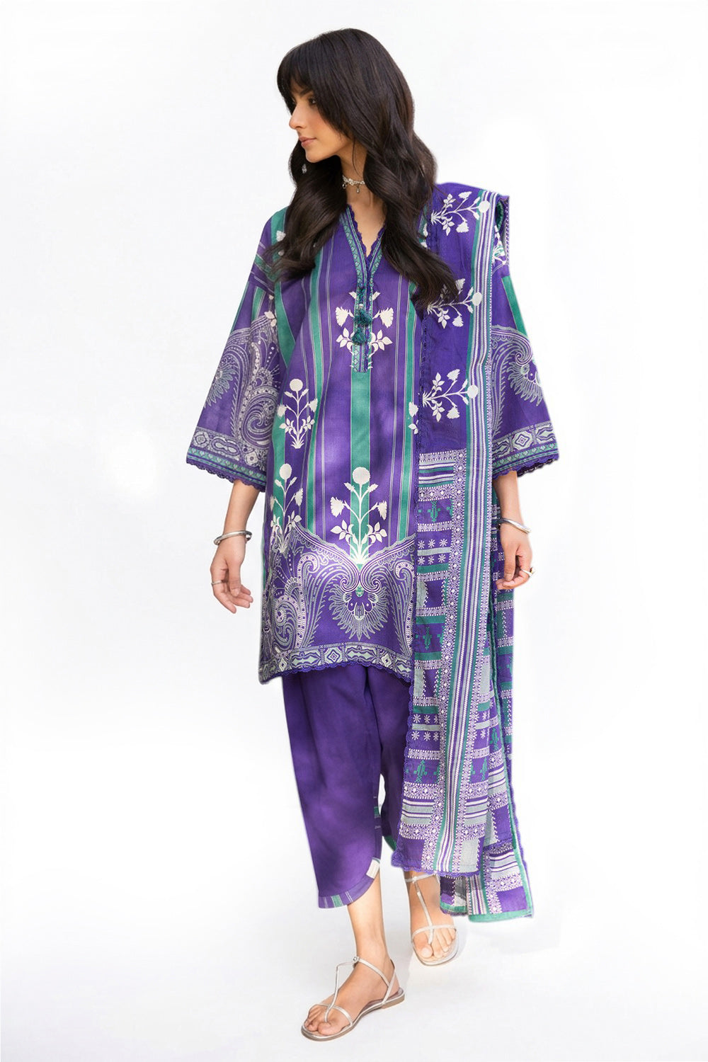 3 Piece Printed Lawn Suit