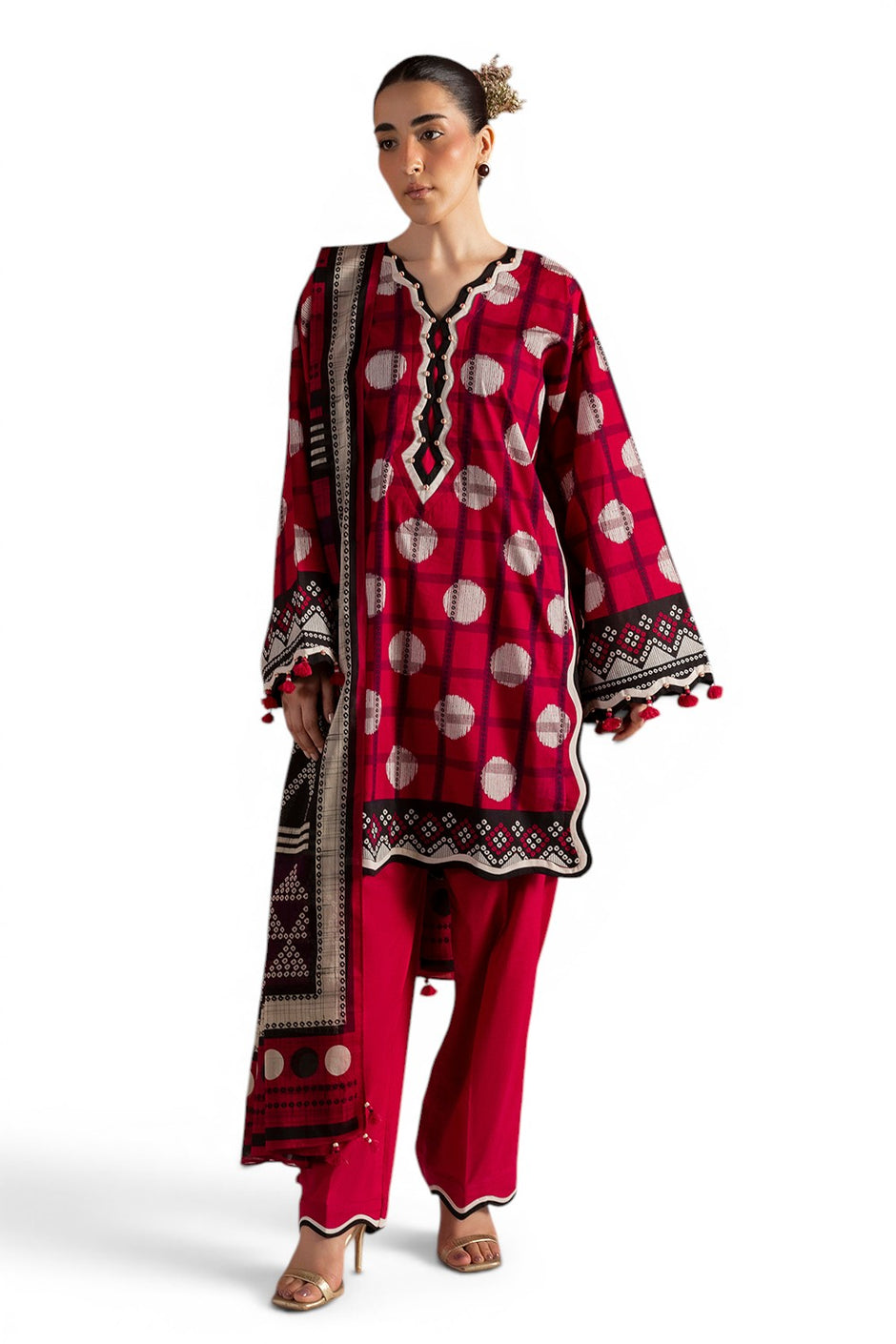 3 Piece Printed Lawn Suit with Dupatta