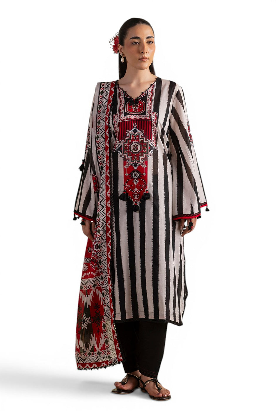3 Piece Printed Lawn Suit with Dupatta