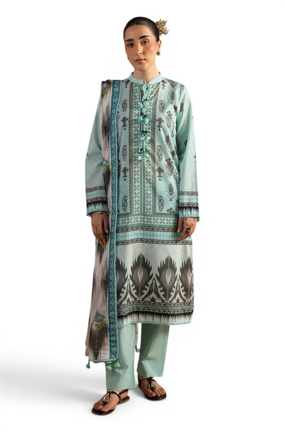 3 Piece Printed Lawn Suit with Dupatta