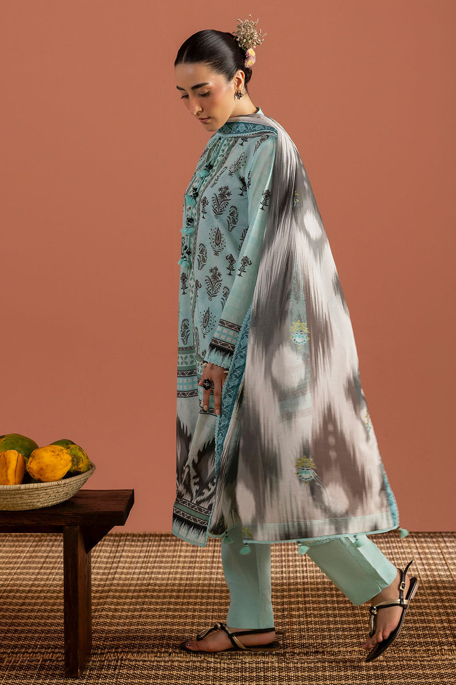 3 Piece Printed Lawn Suit with Dupatta