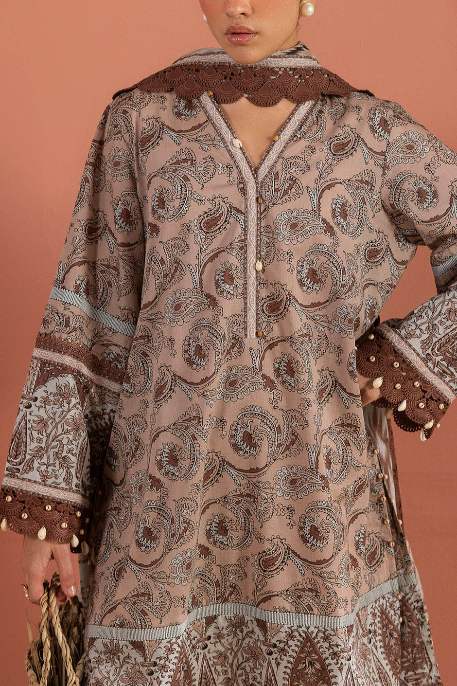 3 Piece Printed Lawn Suit with Dupatta