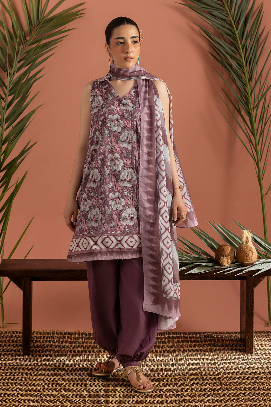 3 Piece Printed Lawn Suit with Dupatta
