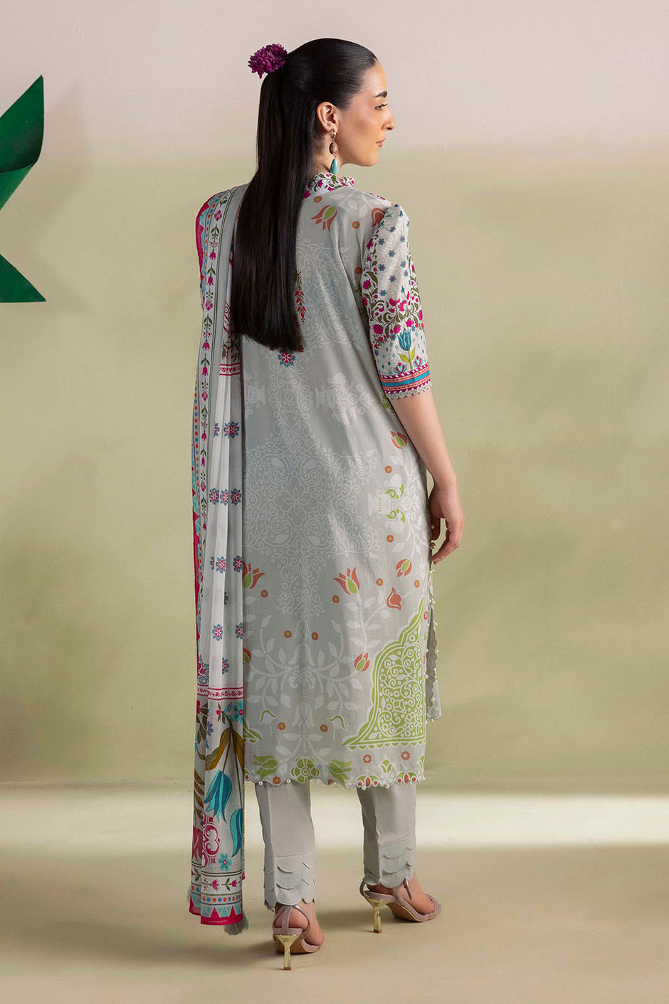 3 Piece Printed Lawn Suit with Dupatta