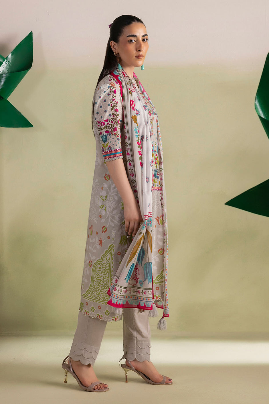 3 Piece Printed Lawn Suit with Dupatta