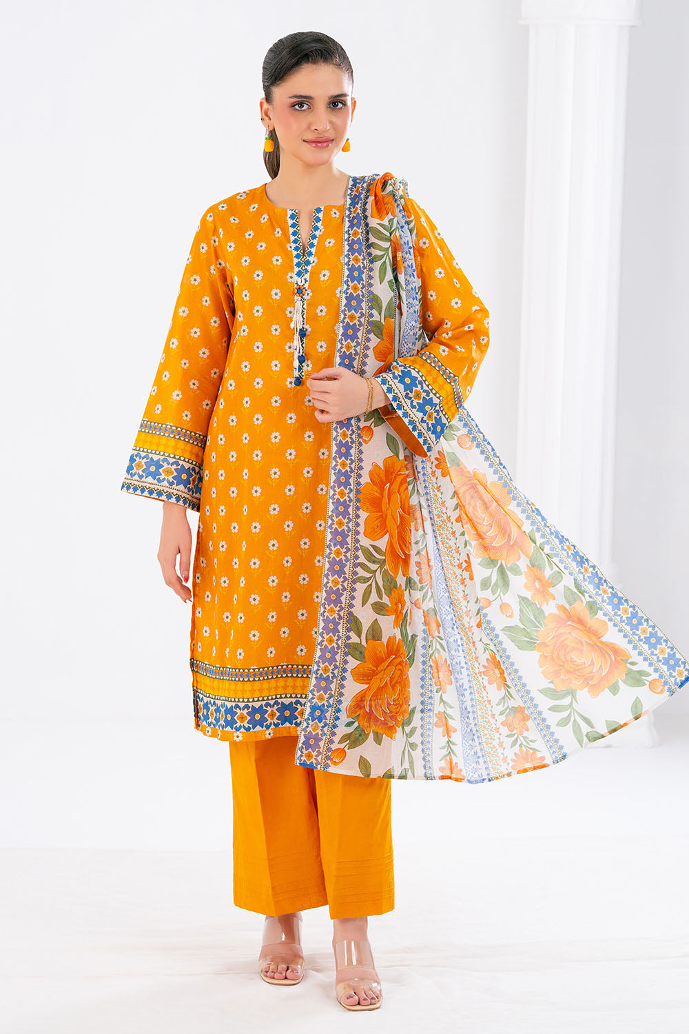 3 Piece Printed Lawn Suit with Dupatta CLP-52219