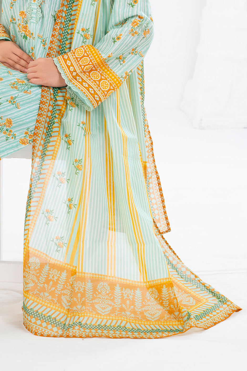 3 Piece Printed Lawn Suit with Dupatta