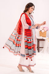 3 Piece Printed Lawn Suit with Dupatta CLP-52230