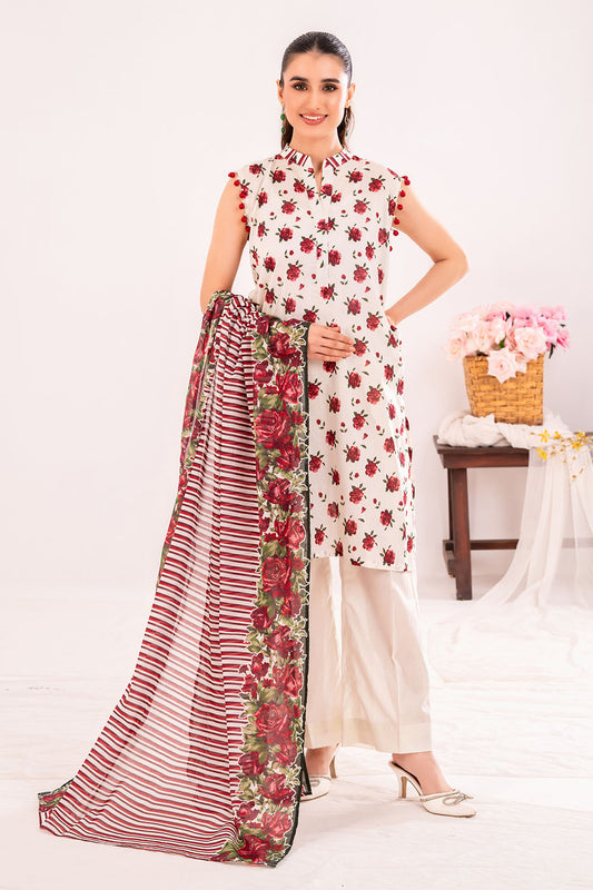 3 Piece Printed Lawn Suit with Dupatta CLP-52238