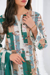 3 Piece Printed Lawn Suit CLP-52250