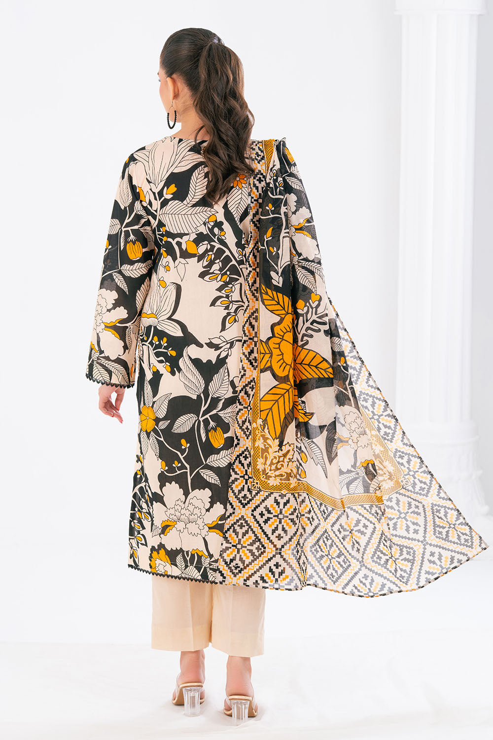 3 Piece Printed Lawn Suit with Dupatta