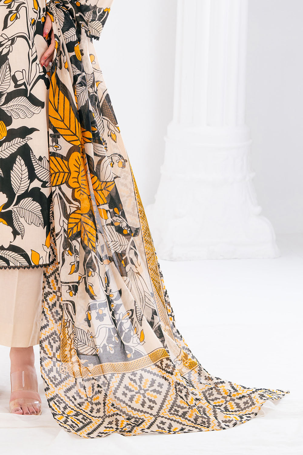 3 Piece Printed Lawn Suit with Dupatta