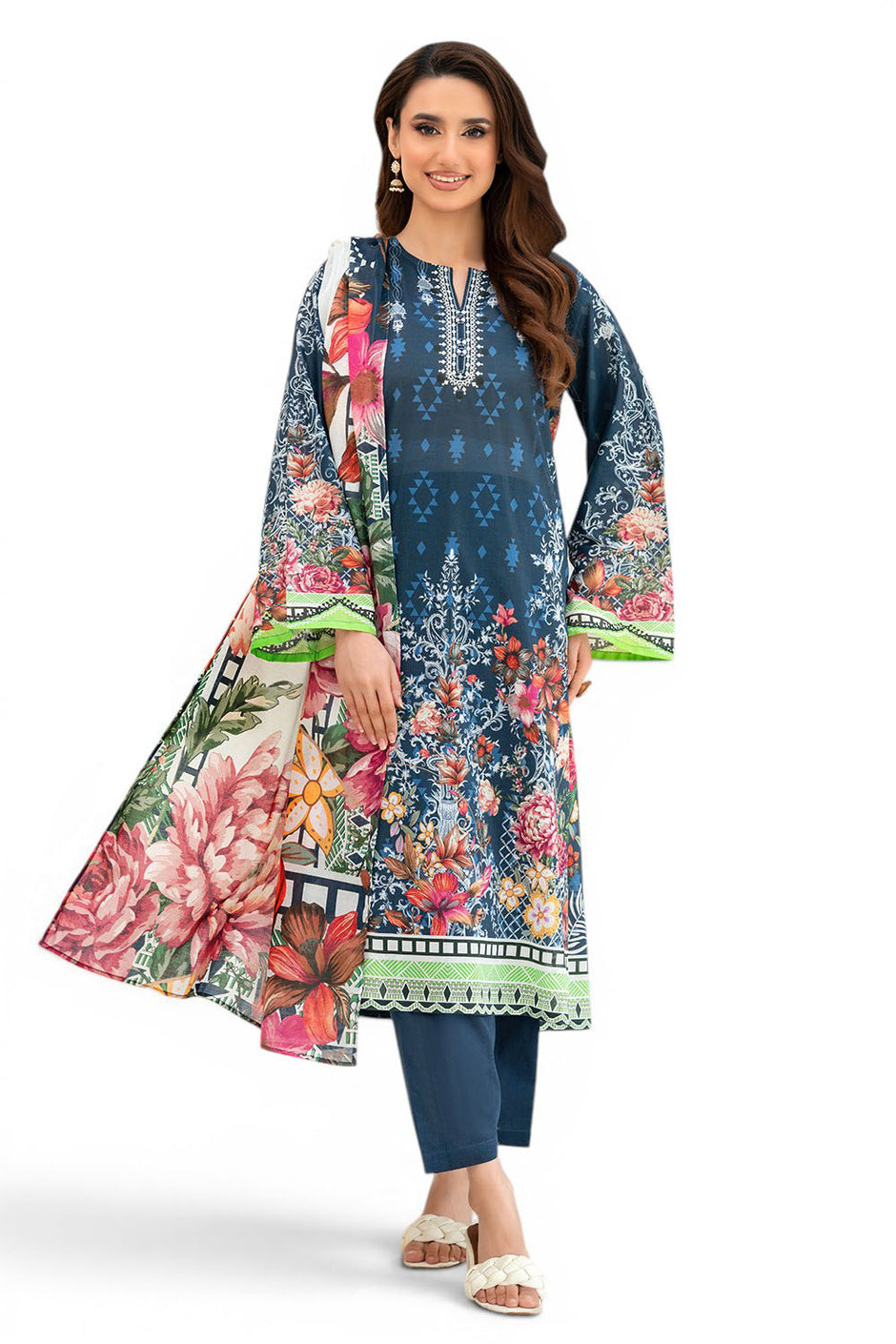 3 Piece Printed Lawn Suit