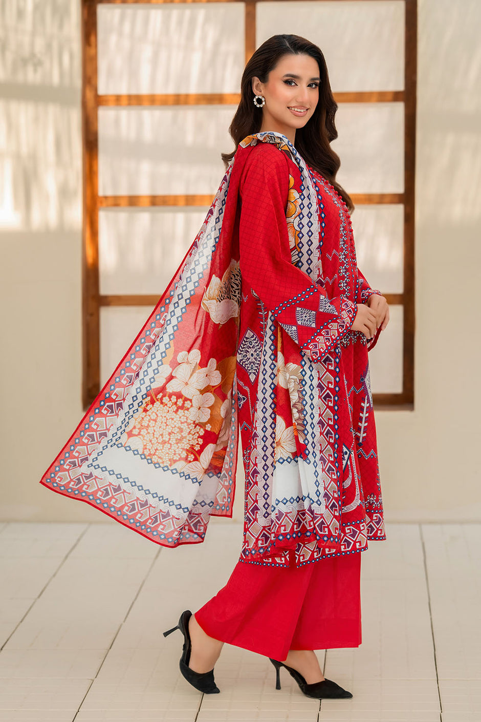 3 Piece Printed Lawn Suit