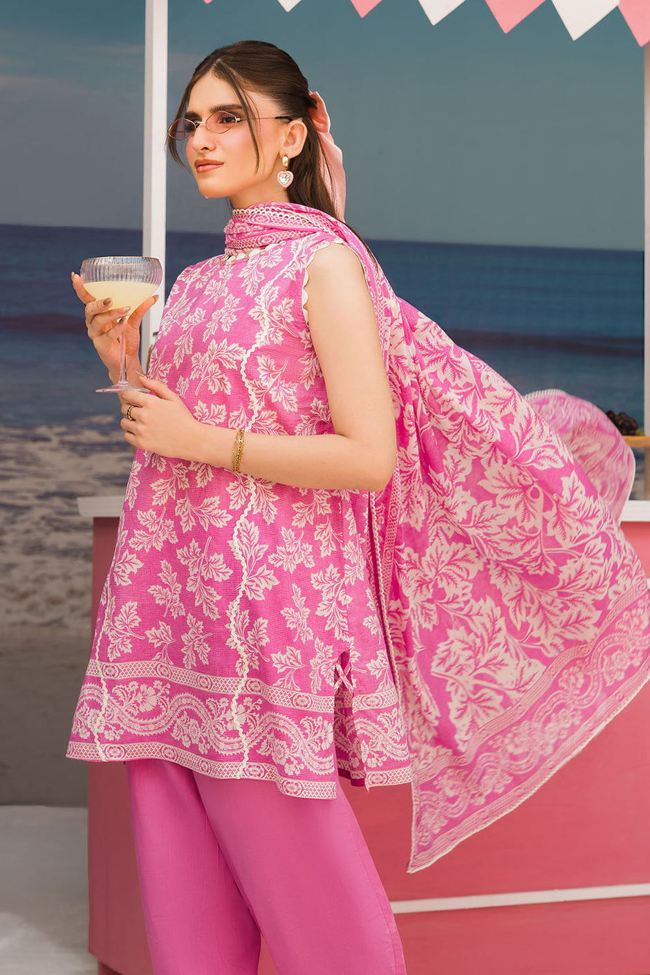3 Piece Printed Lawn Suit with Printed Lawn Dupatta