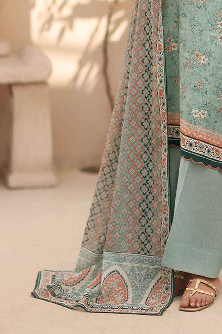 3 Piece Printed Lawn Suit with Printed Lawn Dupatta