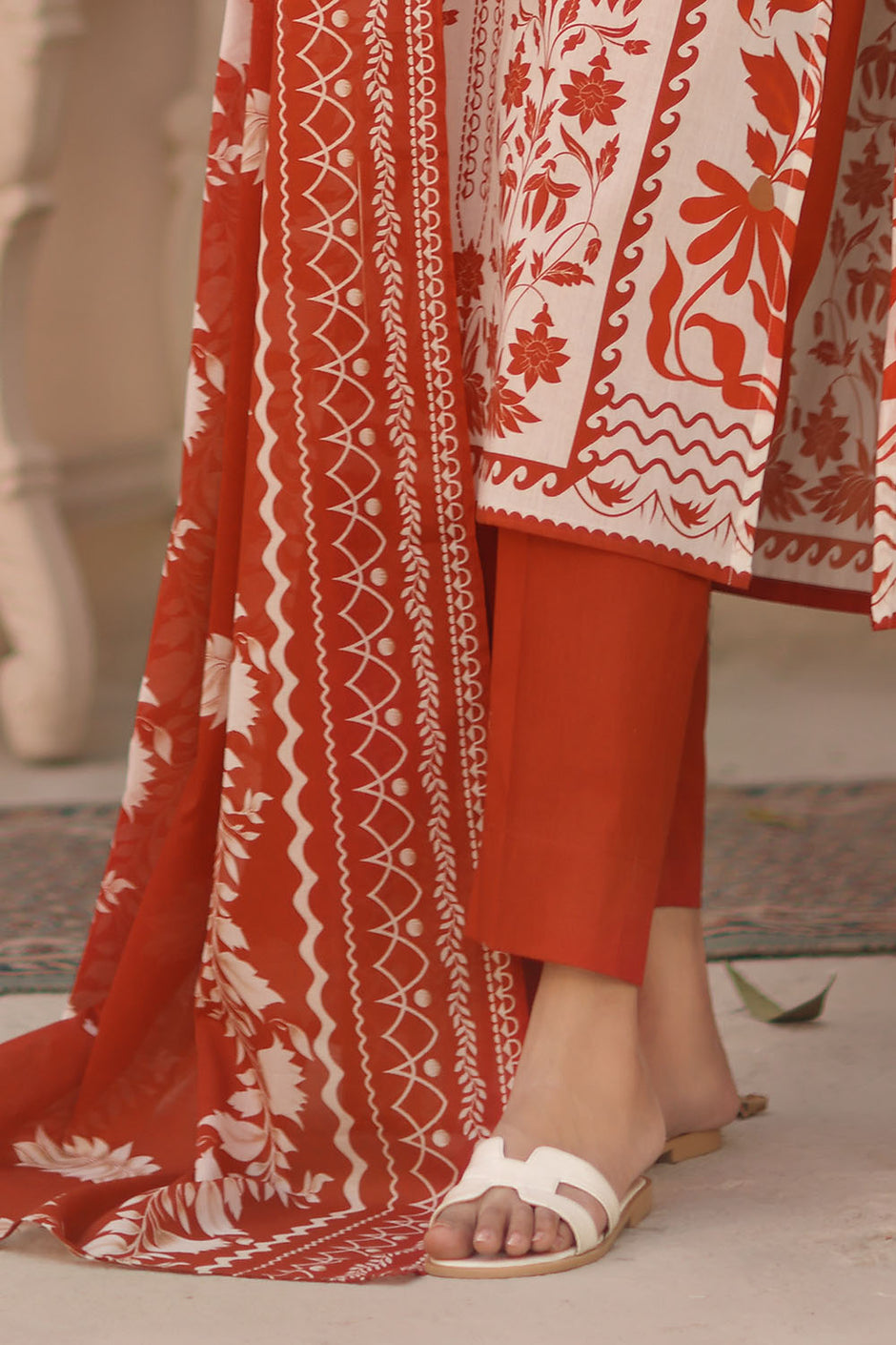 3 Piece Printed Lawn Suit with Printed Lawn Dupatta