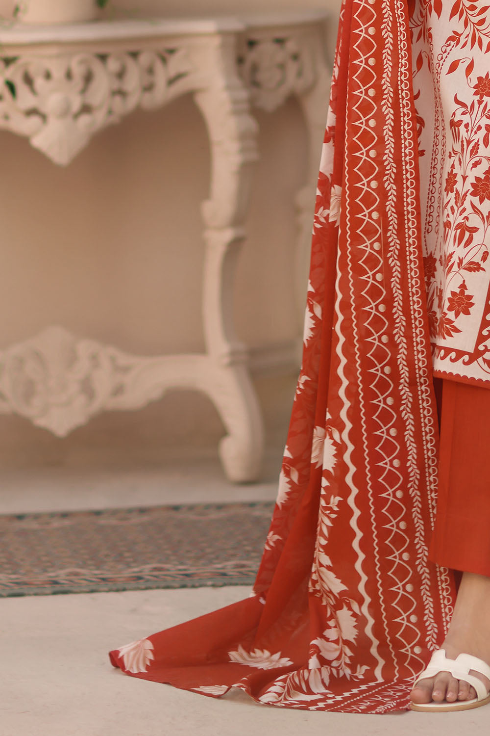3 Piece Printed Lawn Suit with Printed Lawn Dupatta