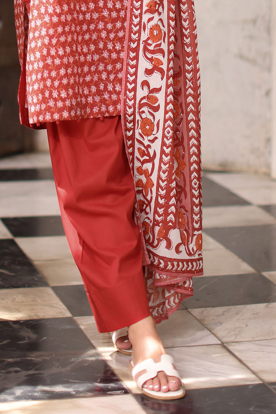 3 Piece Printed Lawn Suit with Printed Lawn Dupatta