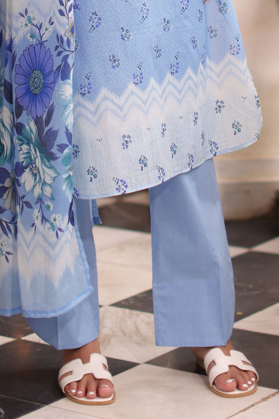 3 Piece Printed Lawn Suit with Printed Lawn Dupatta