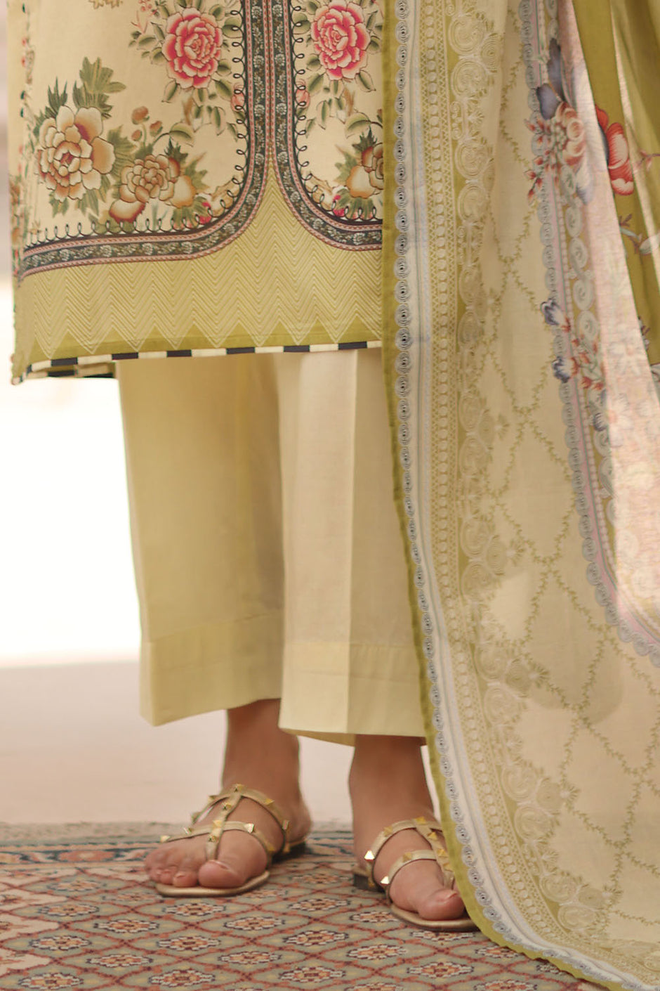 3 Piece Printed Lawn Suit with Printed Lawn Dupatta