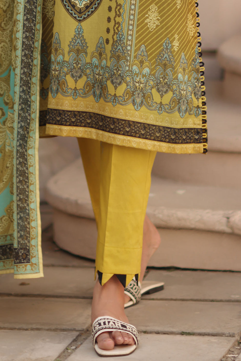 3 Piece Printed Lawn Suit with Printed Lawn Dupatta