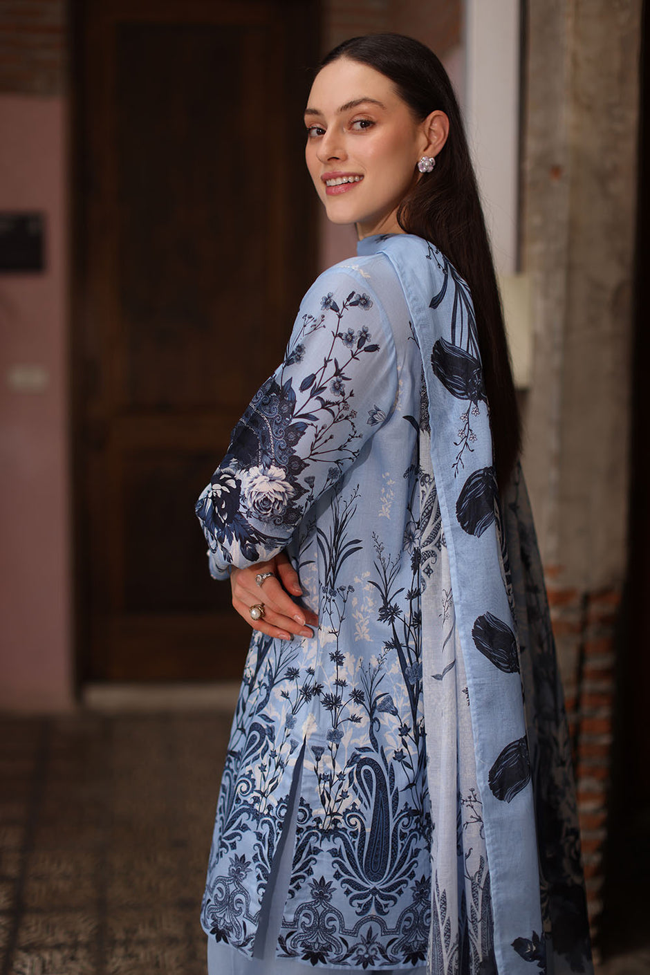 3 Piece Printed Lawn Suit with Printed Lawn Dupatta