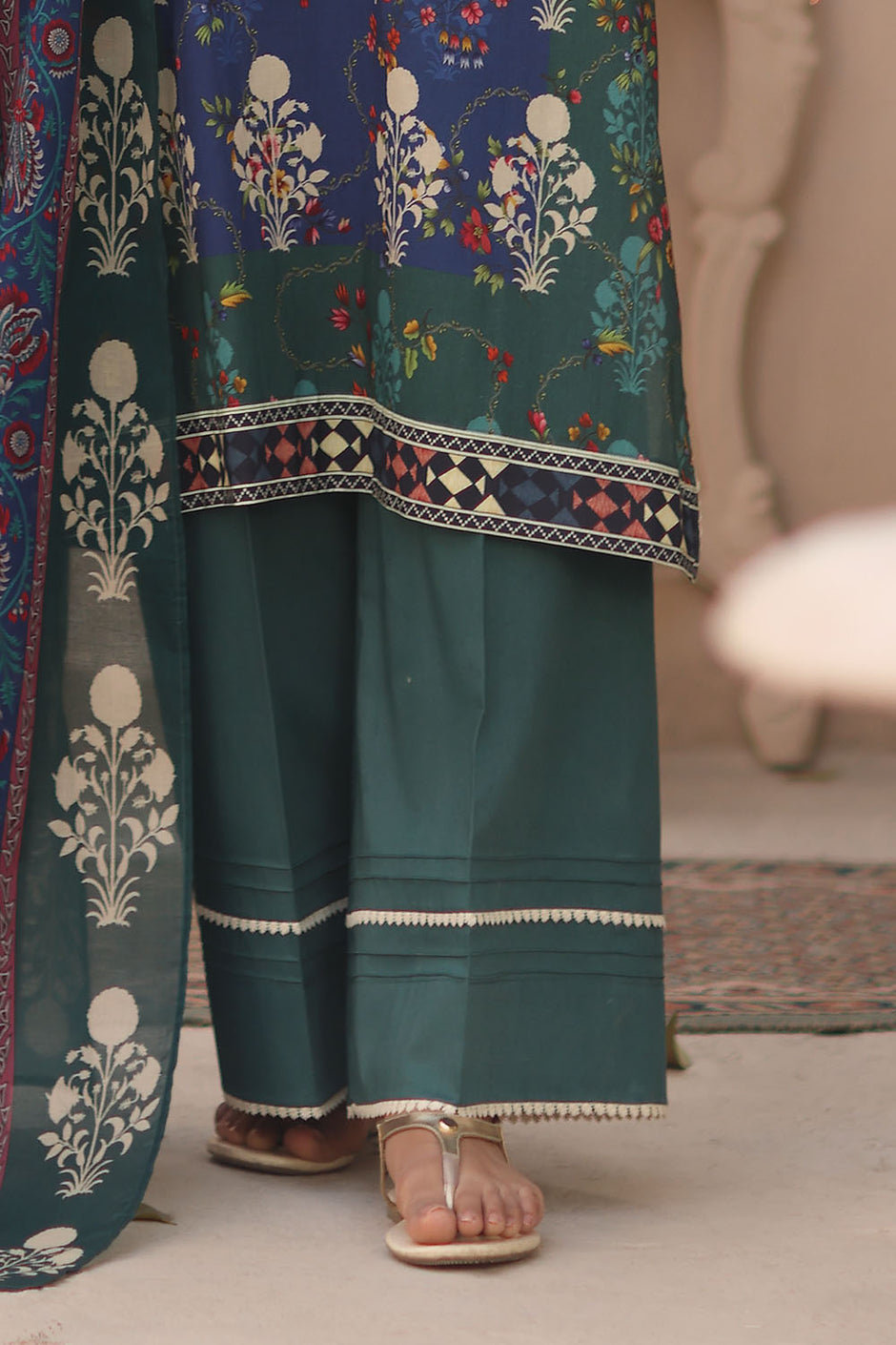 3 Piece Printed Lawn Suit with Printed Lawn Dupatta