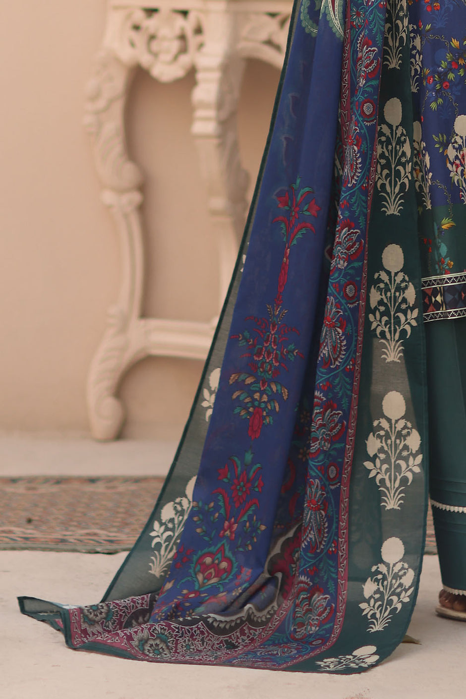 3 Piece Printed Lawn Suit with Printed Lawn Dupatta