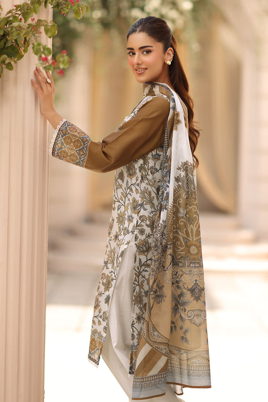 3 Piece Printed Lawn Suit with Printed Lawn Dupatta