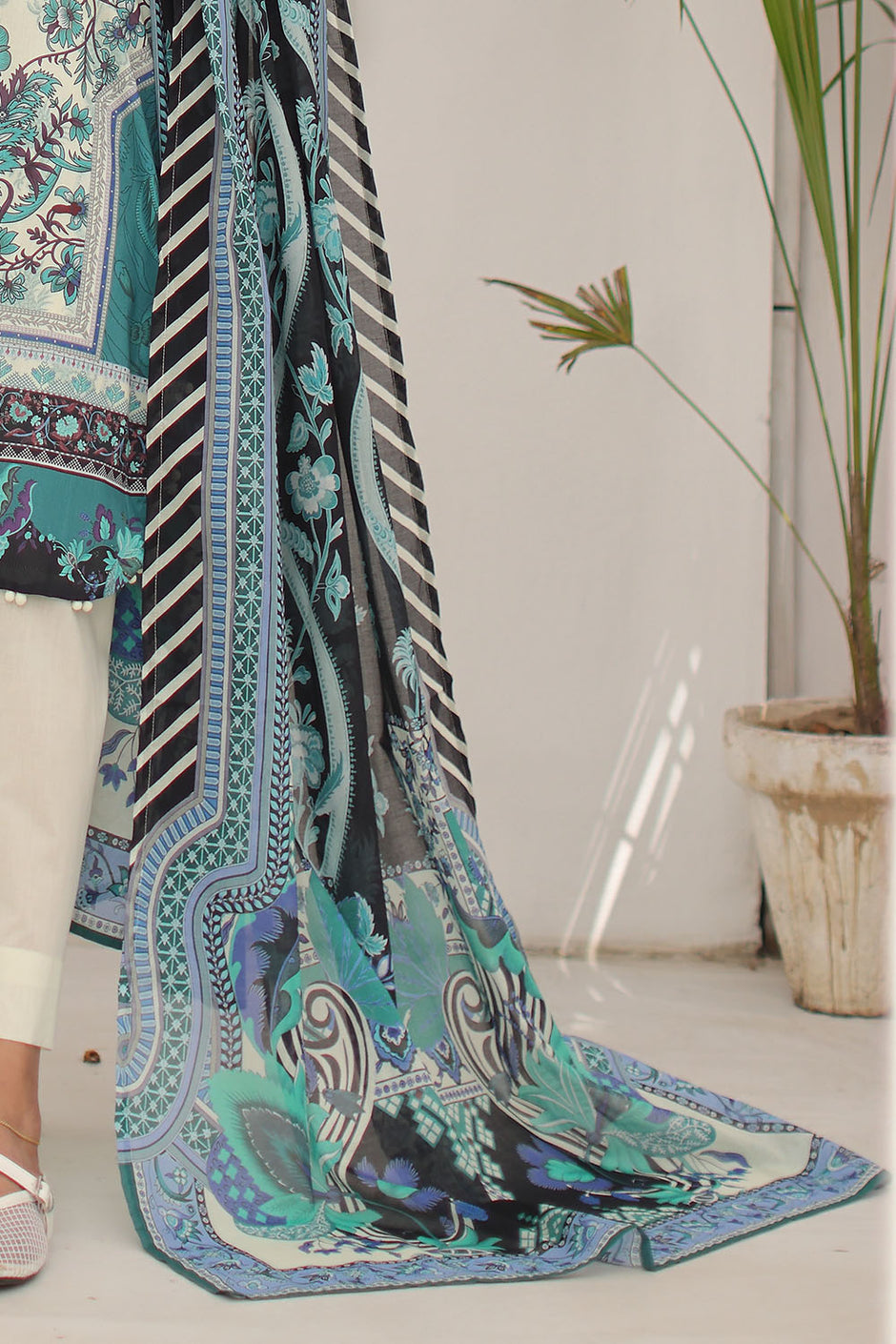 3 Piece Printed Lawn Suit with Printed Lawn Dupatta