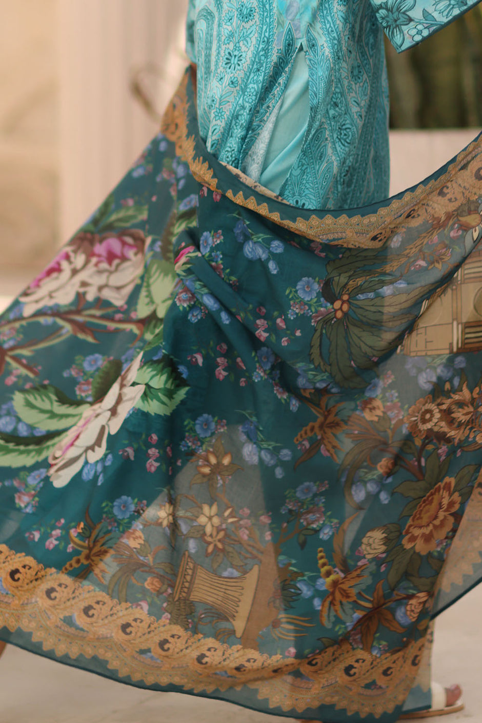 3 Piece Printed Lawn Suit with Printed Lawn Dupatta