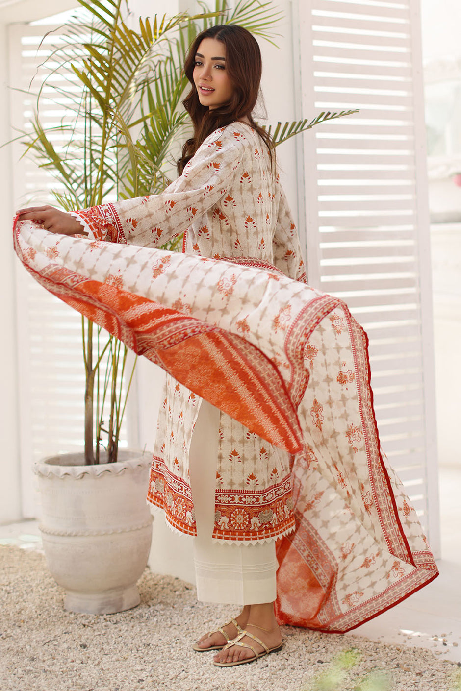 3 Piece Printed Lawn Suit with Printed Lawn Dupatta