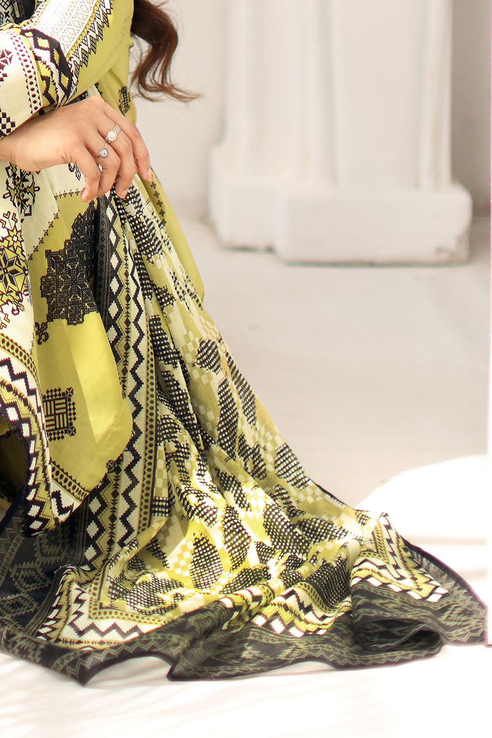 3 Piece Printed Lawn Suit with Printed Lawn Dupatta