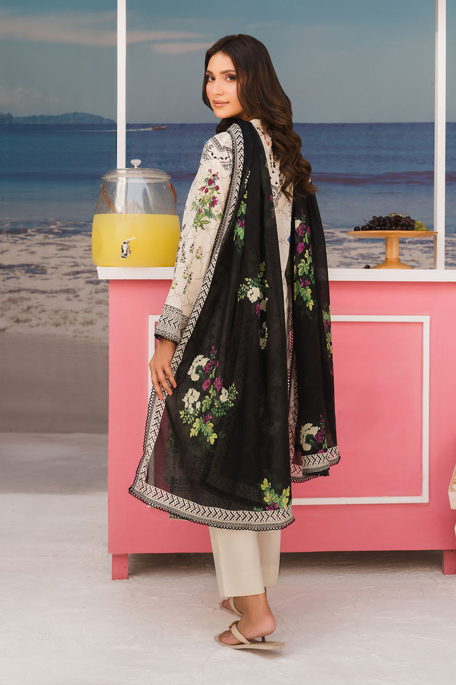3 Piece Printed Lawn Suit with Printed Lawn Dupatta