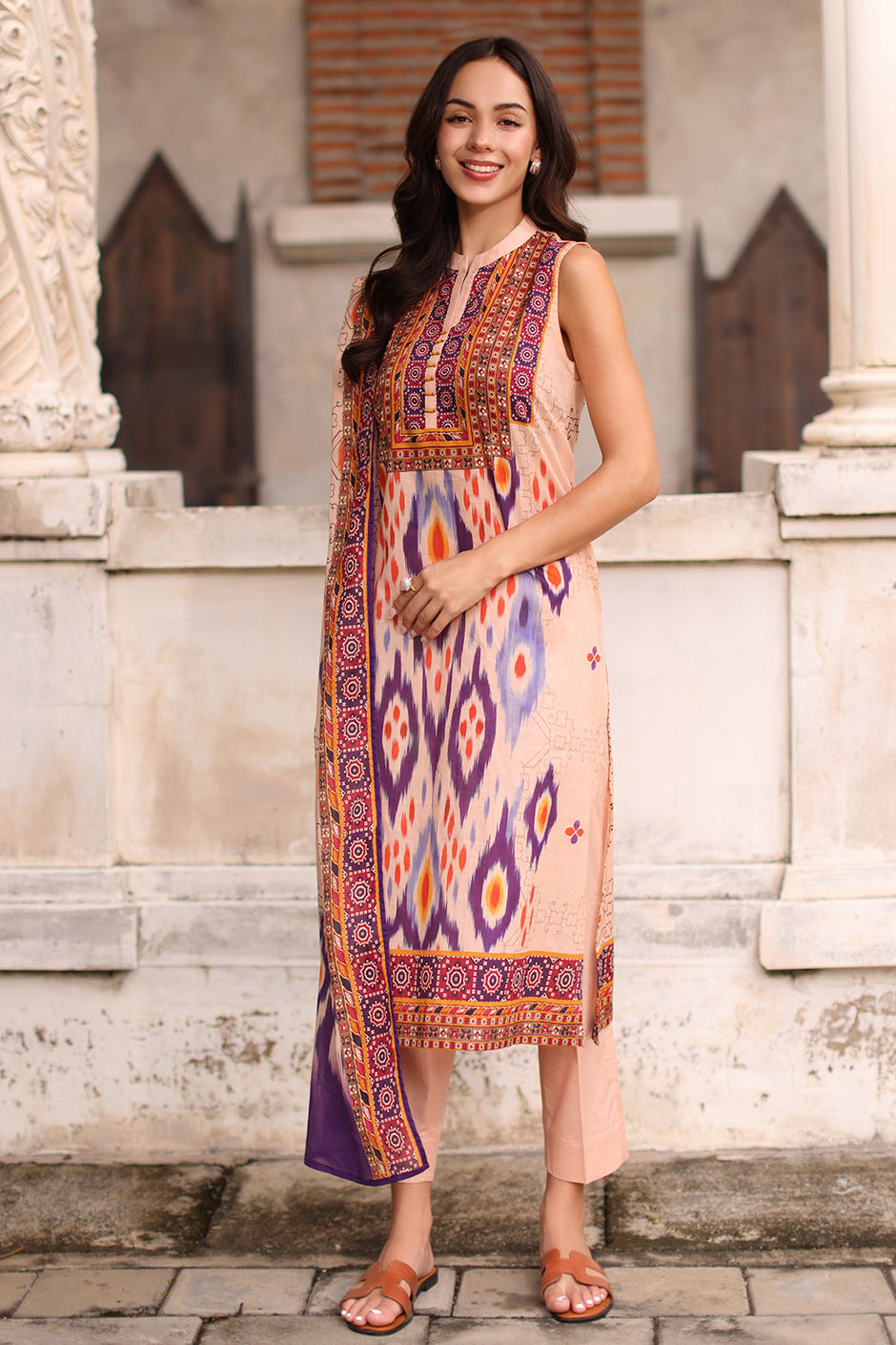 3 Piece Printed Lawn Suit with Printed Lawn Dupatta