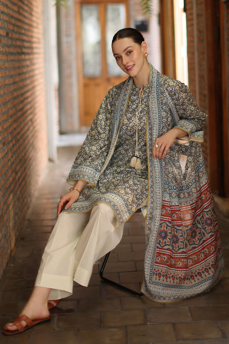 3 Piece Printed Lawn Suit with Printed Lawn Dupatta