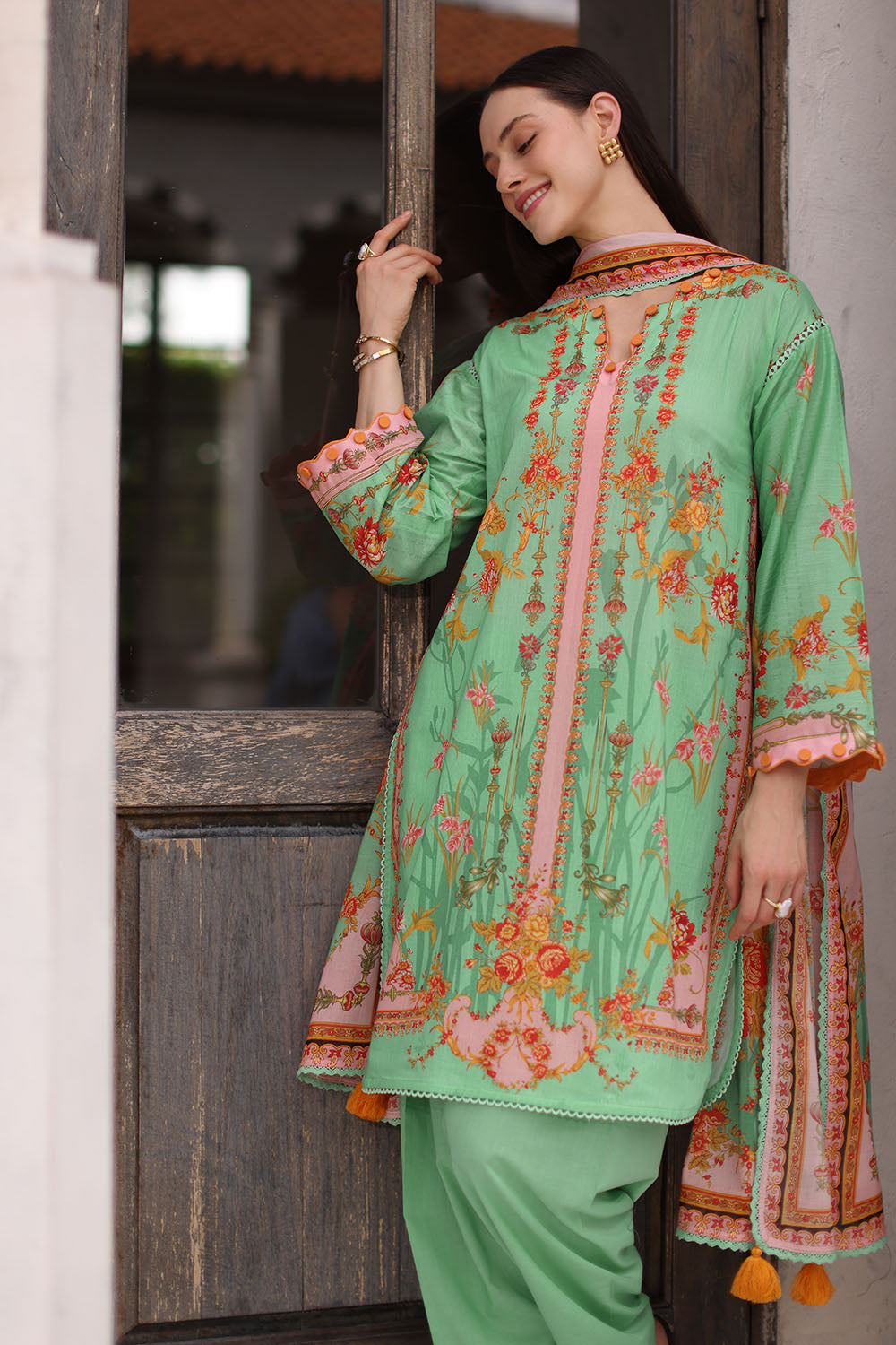 3 Piece Printed Lawn Suit with Printed Lawn Dupatta