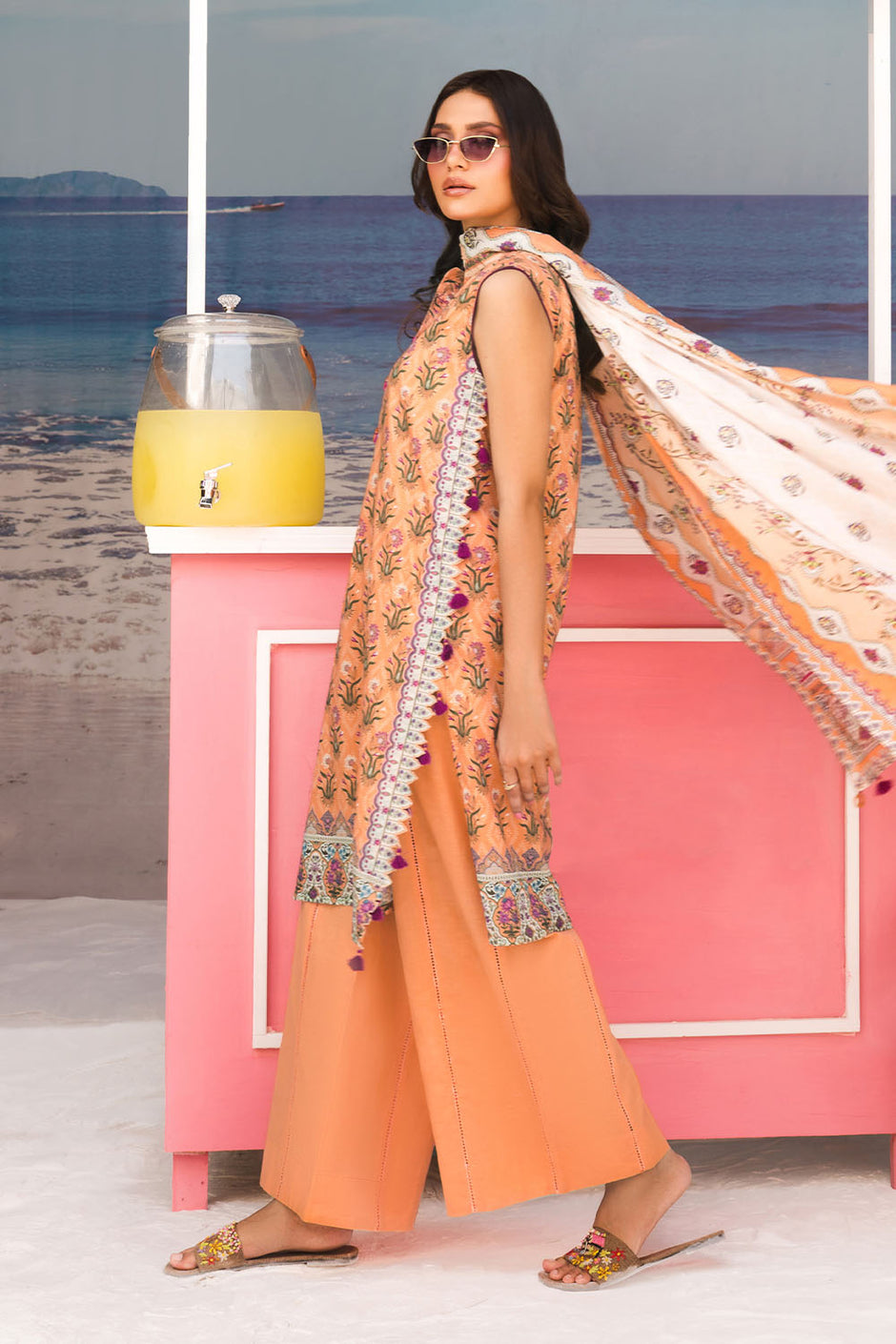3 Piece Printed Lawn Suit with Printed Lawn Dupatta