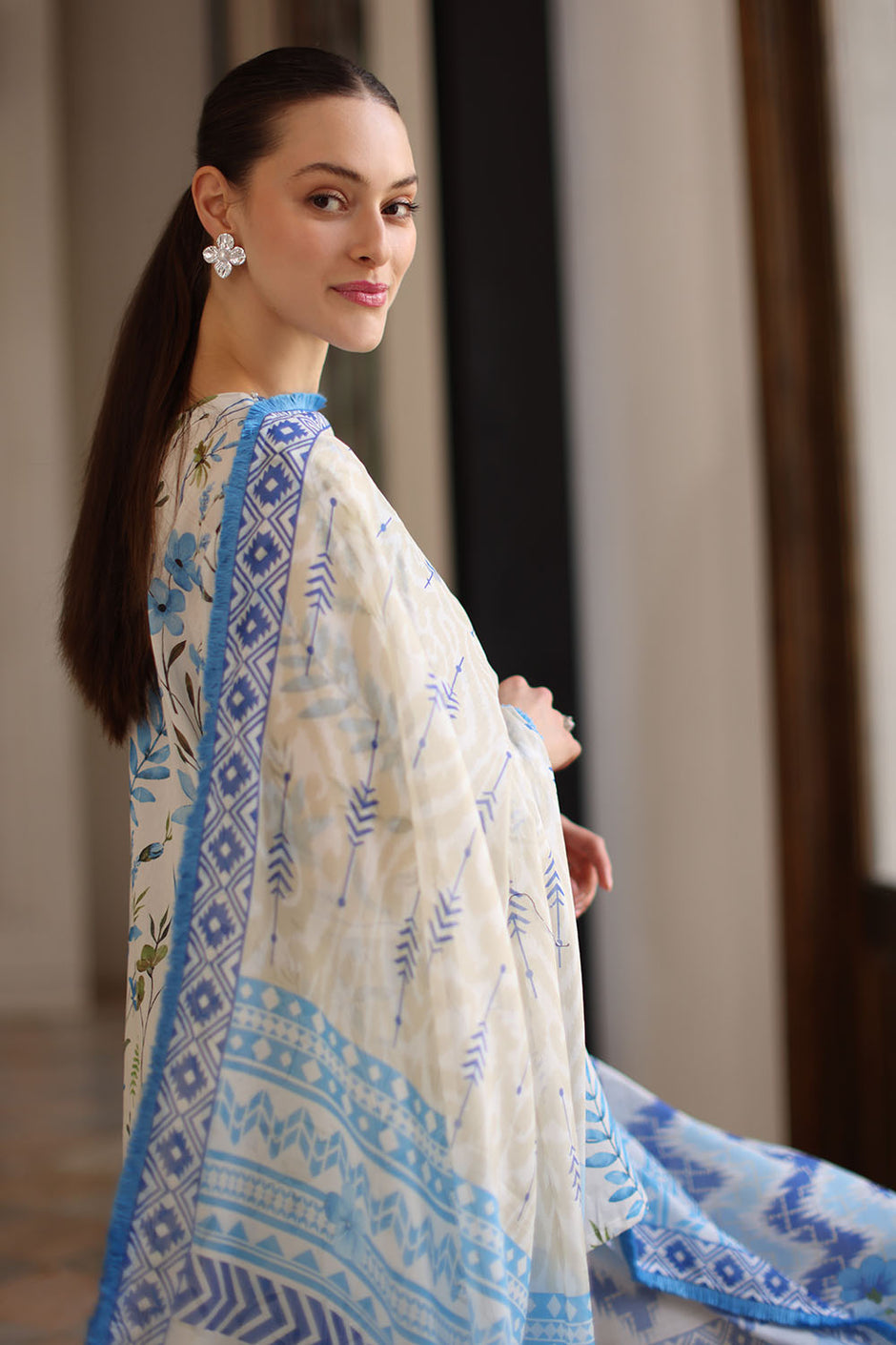 3 Piece Printed Lawn Suit with Printed Lawn Dupatta