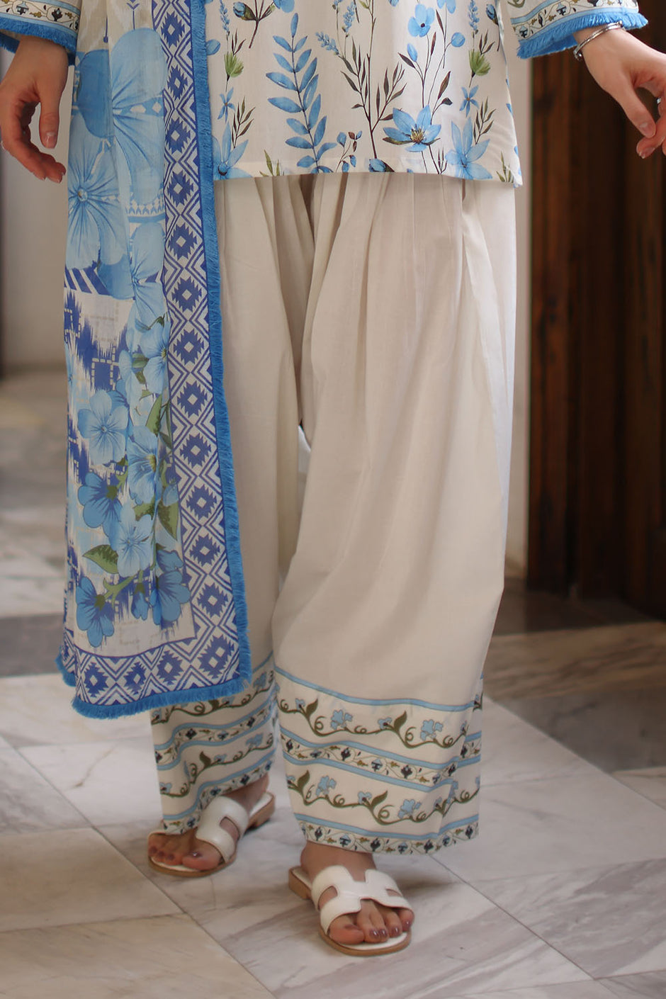 3 Piece Printed Lawn Suit with Printed Lawn Dupatta
