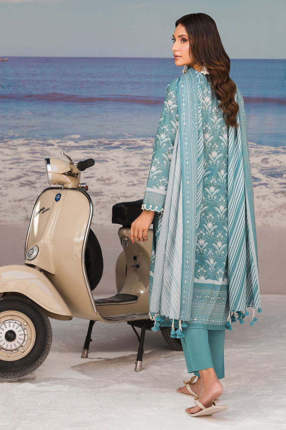 3 Piece Printed Lawn Suit with Printed Lawn Dupatta